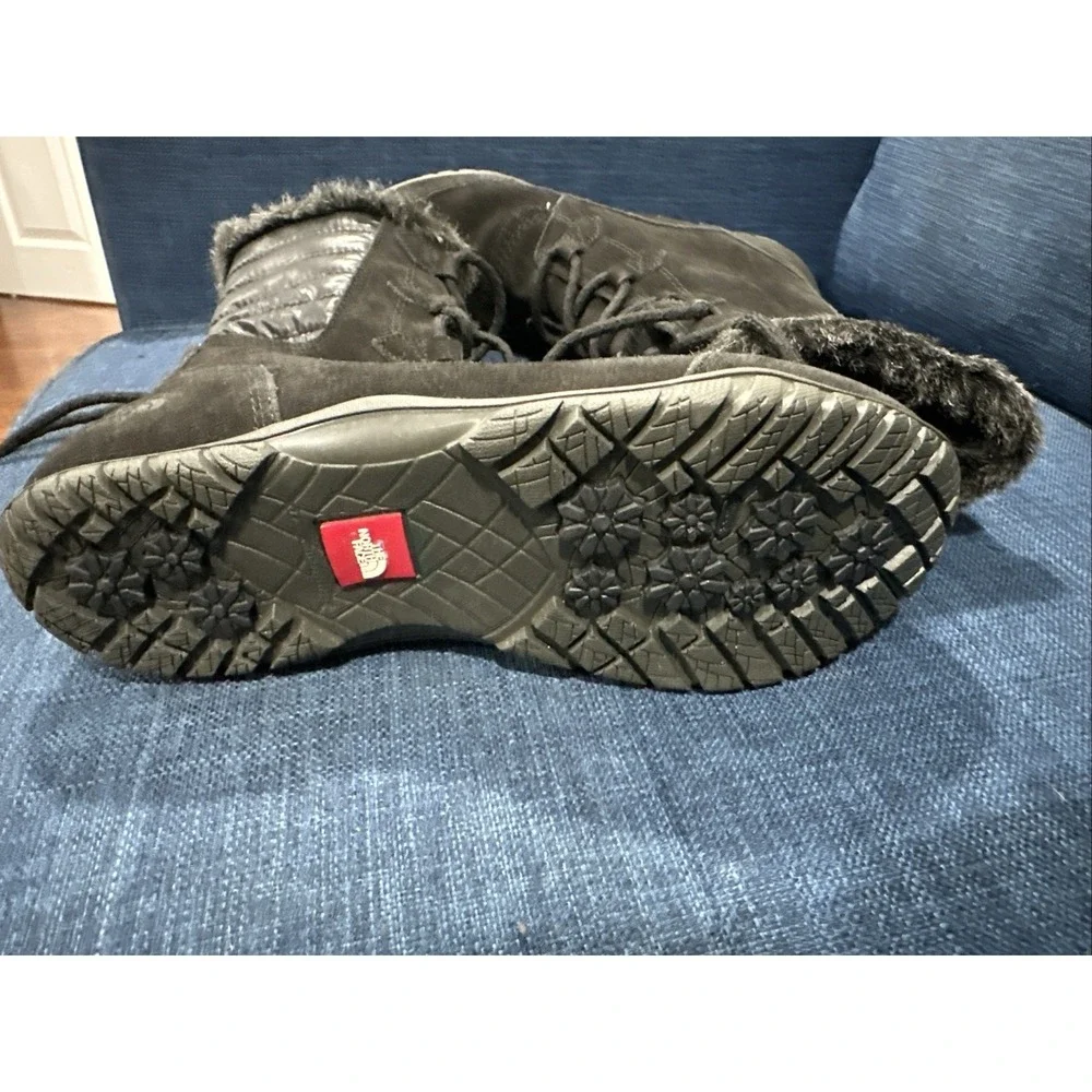 The North Face Suede Faux Fur Primaloft 200gr Waterproof Winter Boots Womens 7.5